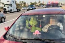 A driver in Arizona was cited for being in the HOV lane during a restricted time with an inflat ...