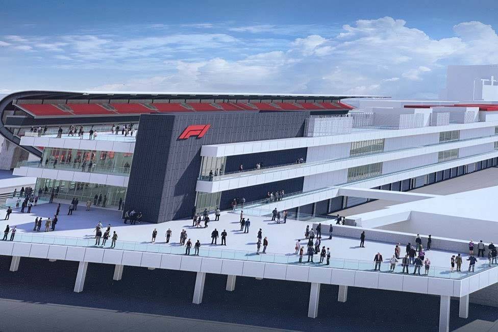 New Las Vegas F1 Grand Prix rendering shows West Harmon Zone grandstands