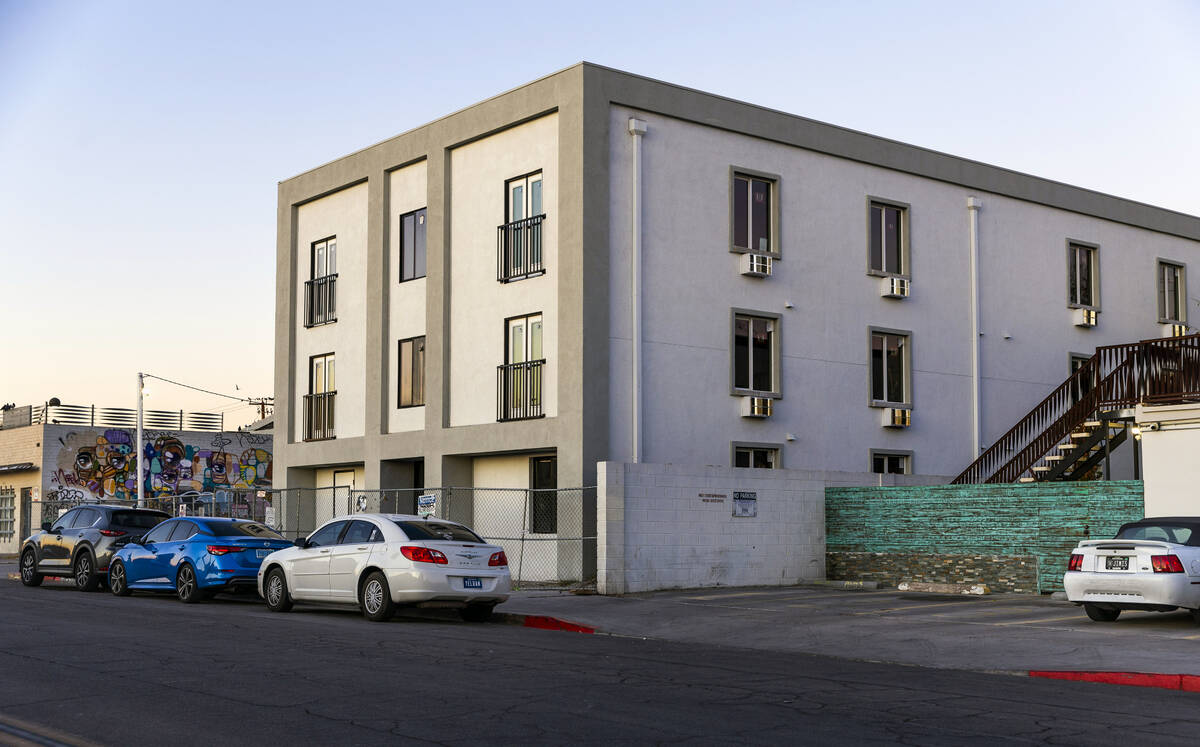 Morning light begins to illuminate the former Alpine Motel now under redevelopment and renamed ...