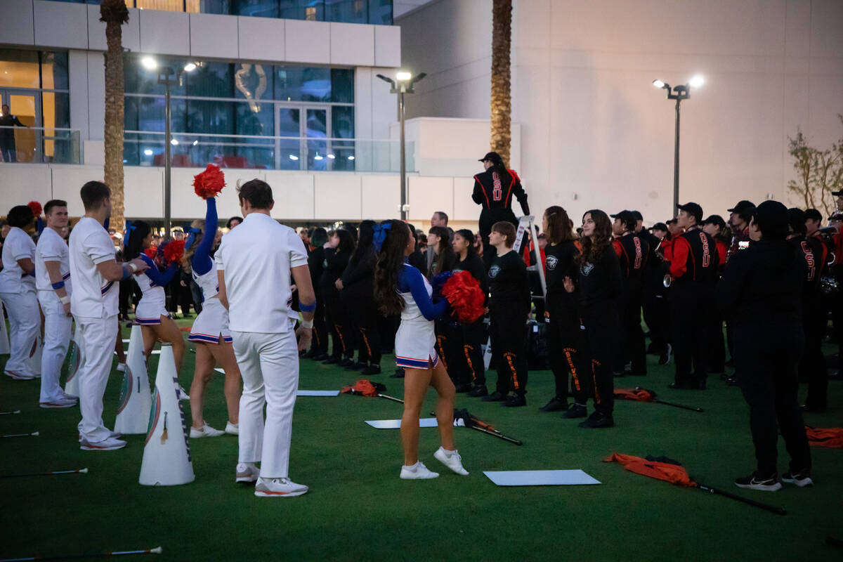 Marching bands from University of Florida and Oregon State University face off in a battle of t ...
