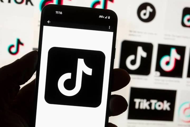 The TikTok logo is seen on a cell phone on Oct. 14, 2022, in Boston. TikTok would be banned fro ...