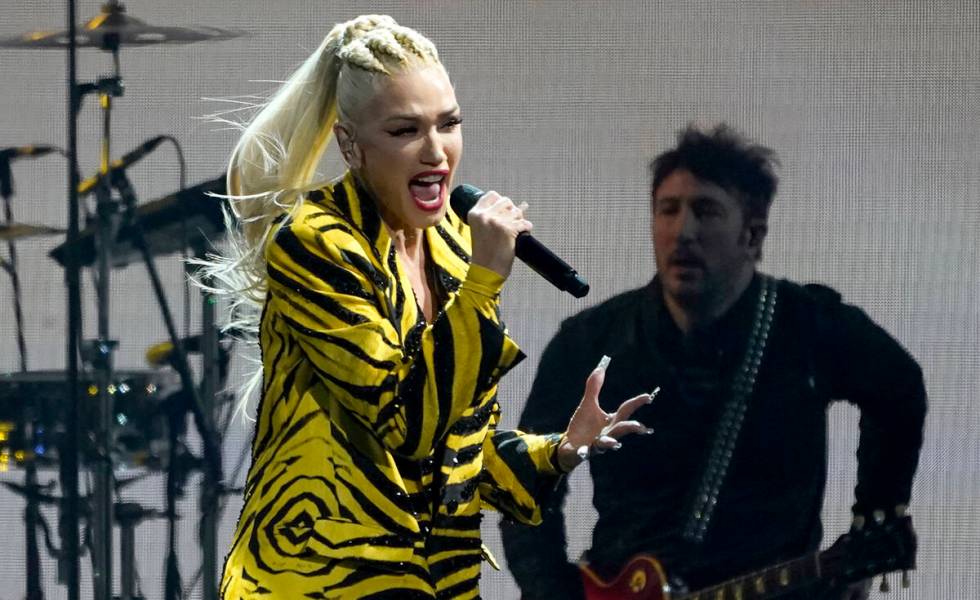 Gwen Stefani performs at day two of the Bud Light Super Bowl Music Fest on Friday, Feb. 11, 202 ...