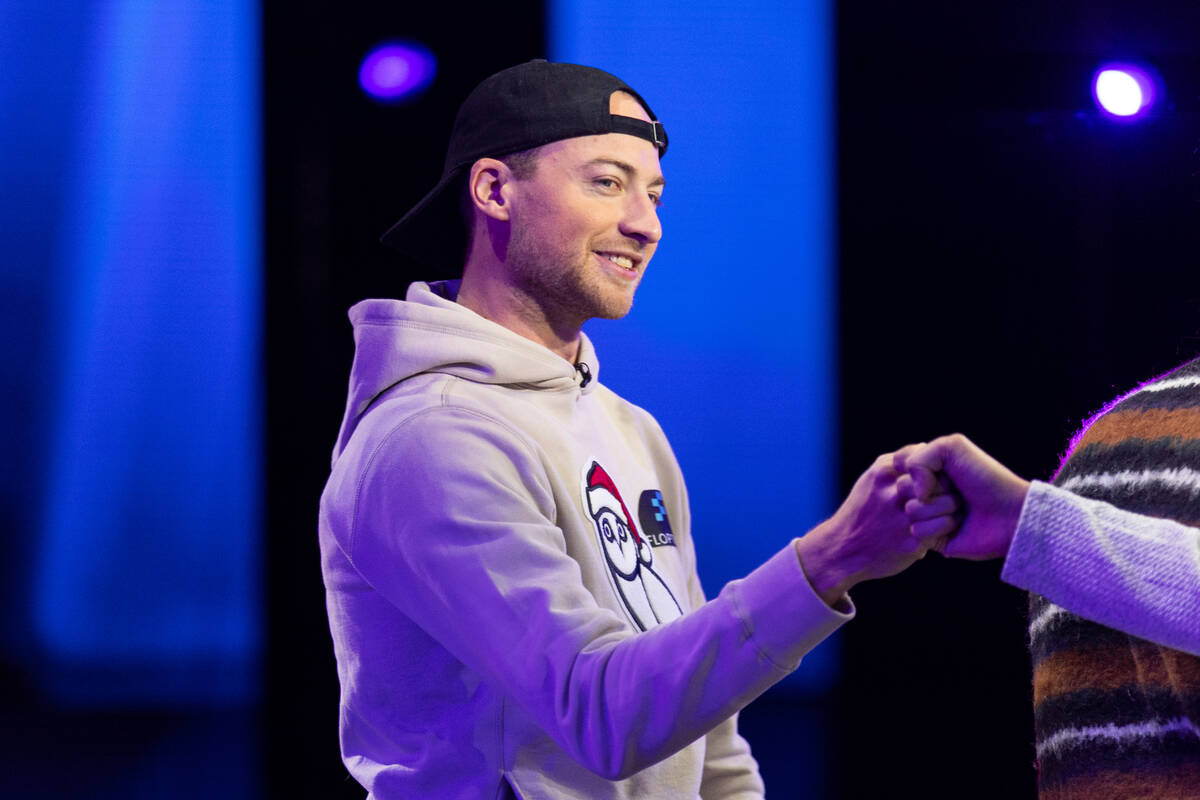 Colton Blomberg is eliminated from the final table of the World Poker Tour World Championship a ...