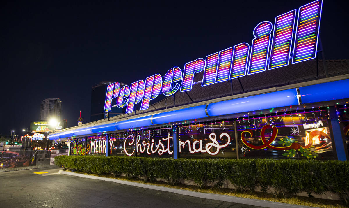 An exterior view of the Peppermill on Tuesday, Dec. 13, 2022, in Las Vegas. The famed restauran ...
