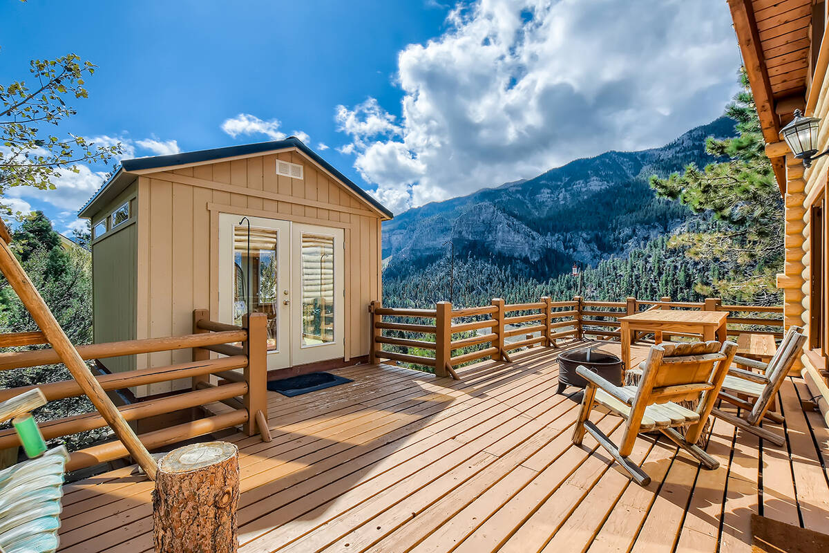 The property features a detached 144-square-foot studio. (Mt. Charleston Realty)
