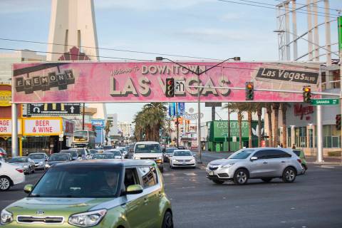 Rush hour traffic at the intersection of Sahara Avenue and Las Vegas Boulevard on Wednesday, Ja ...