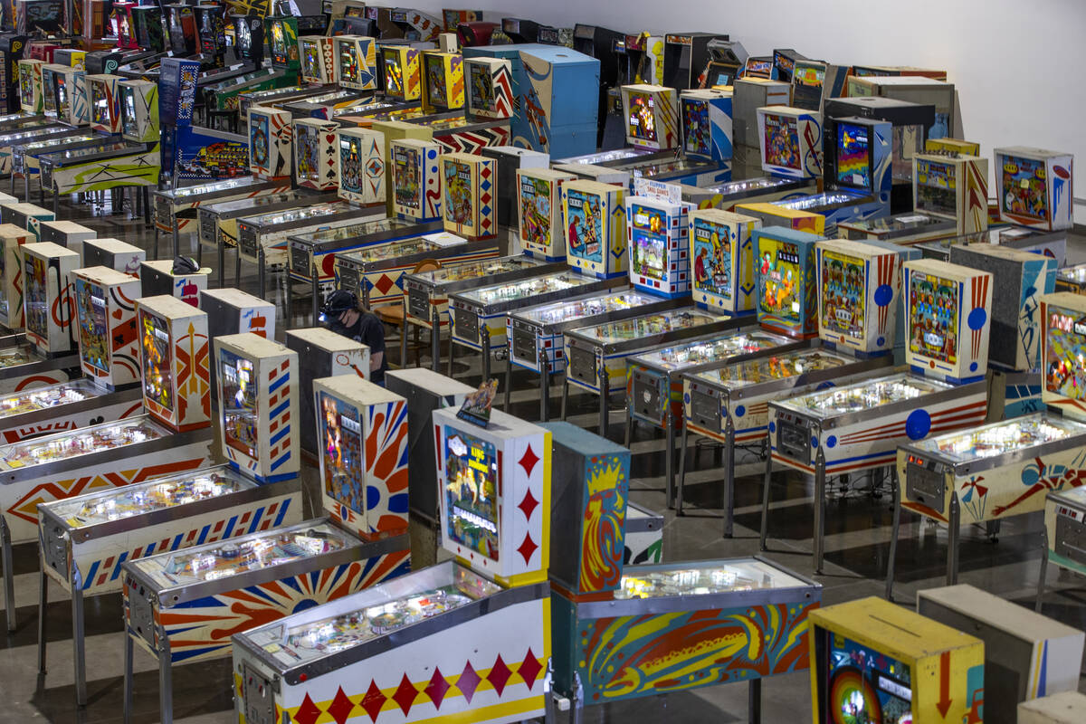 Hundreds of machines wait to be played at the Pinball Hall of Fame across from the Welcome to F ...