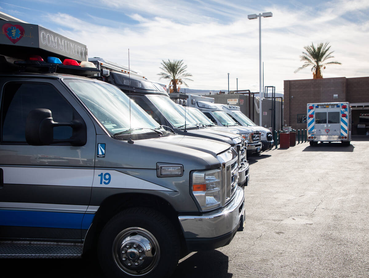 Glen Simpson, Senior Director of Community Ambulances, poses for a portrait at headquarters on ...