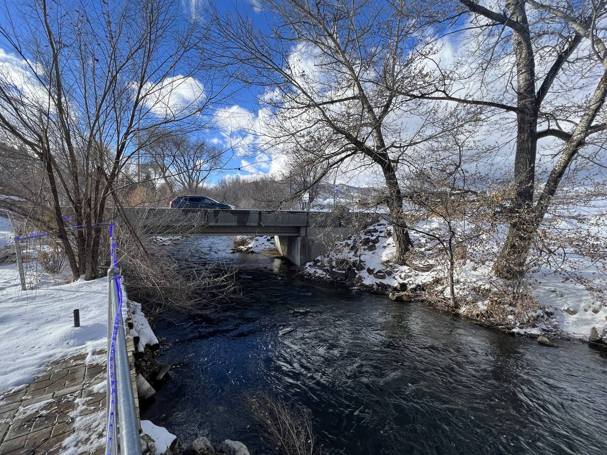 A shot of the Portneuf River at the Lava Hot Springs Inn on a sub-freezing afternoon on Wednesd ...