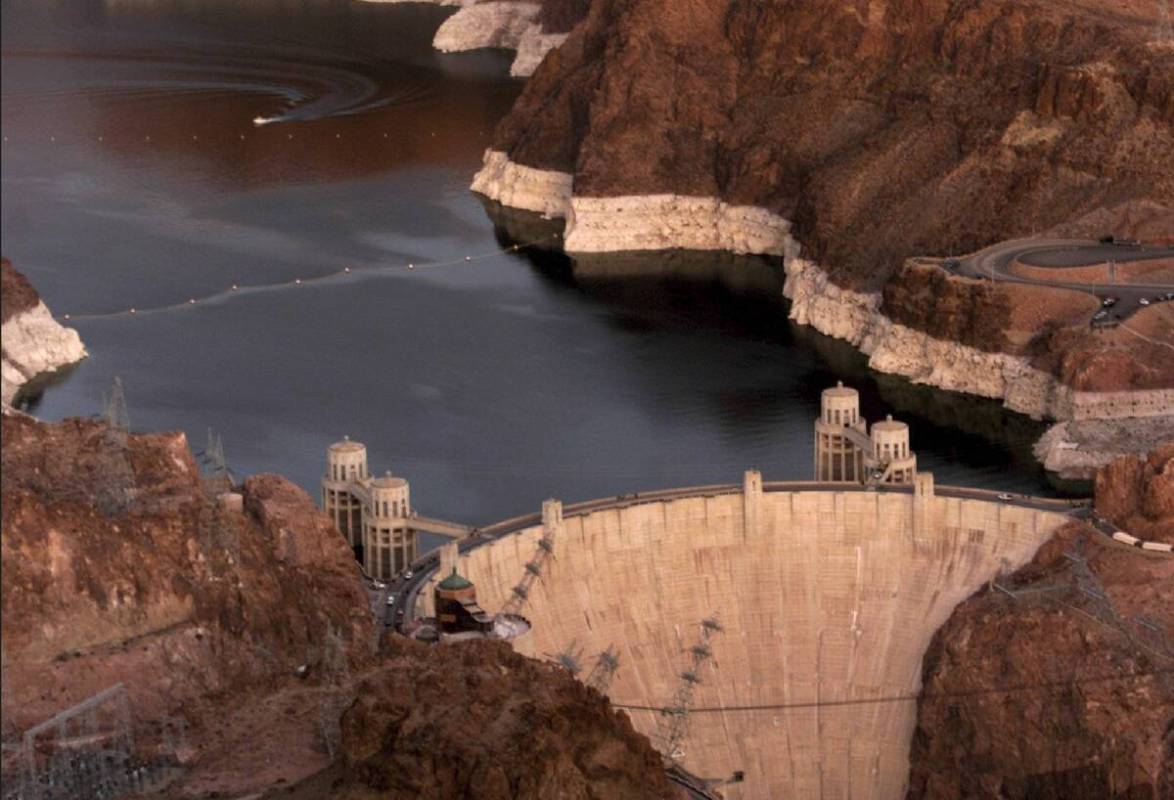 The water level at Lake Mead in 2002. That year was the driest year ever recorded on the Colora ...