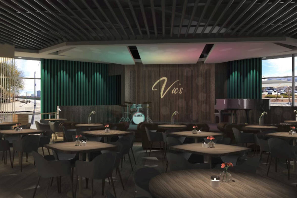 A rendering of Vic's Las Vegas, a jazz club and Italian restaurant, set to open in early Februa ...