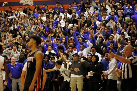 FILE - Bishop Gorman High School's fans cheer in the second half of the championship game again ...