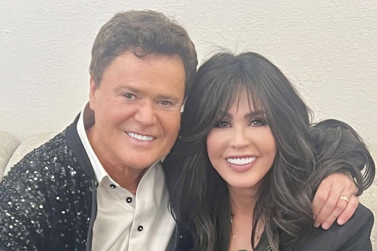 Donny and Marie Osmond are shown backstage at Harrah's Showroom on Saturday, Nov. 5, 2022. (Mar ...