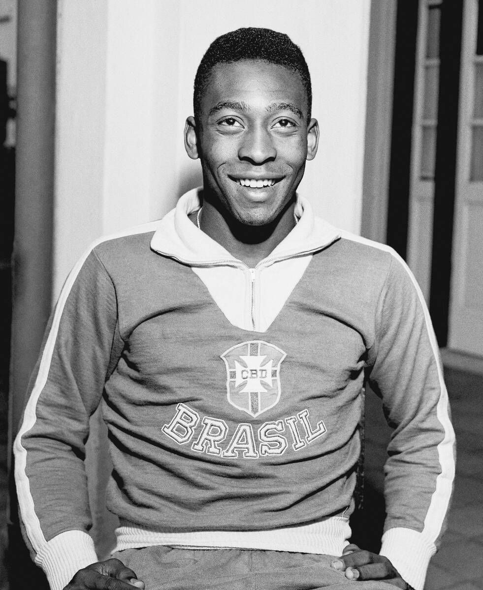 Brazil's Pele wears his national team's jersey in Rio de Janeiro, Brazil, May 25, 1962. Pelé, ...