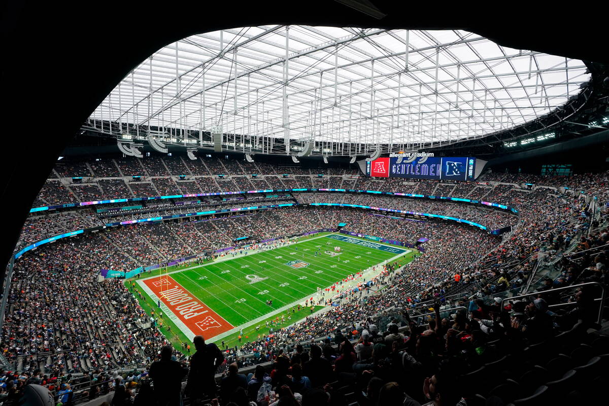 A general overall interior view of the Pro Bowl NFL game, Sunday, Feb. 6, 2022, in Las Vegas. ( ...