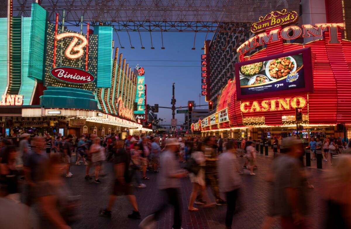The Fremont Street Experience at Fremont Street and Casino Center Boulevard, seen on Sunday, Ju ...