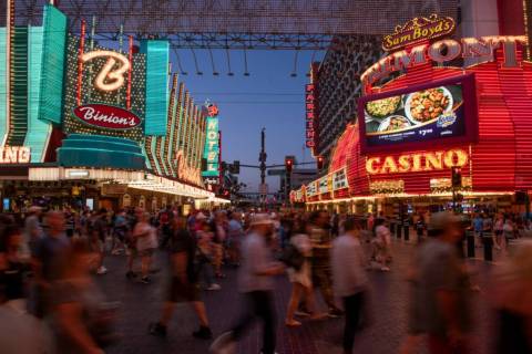 The Fremont Street Experience at Fremont Street and Casino Center Boulevard, seen on Sunday, Ju ...