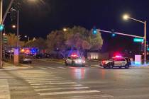 Las Vegas police shot a man carrying a firearm in the 10000 block of Angel Dreams Avenue on Fri ...