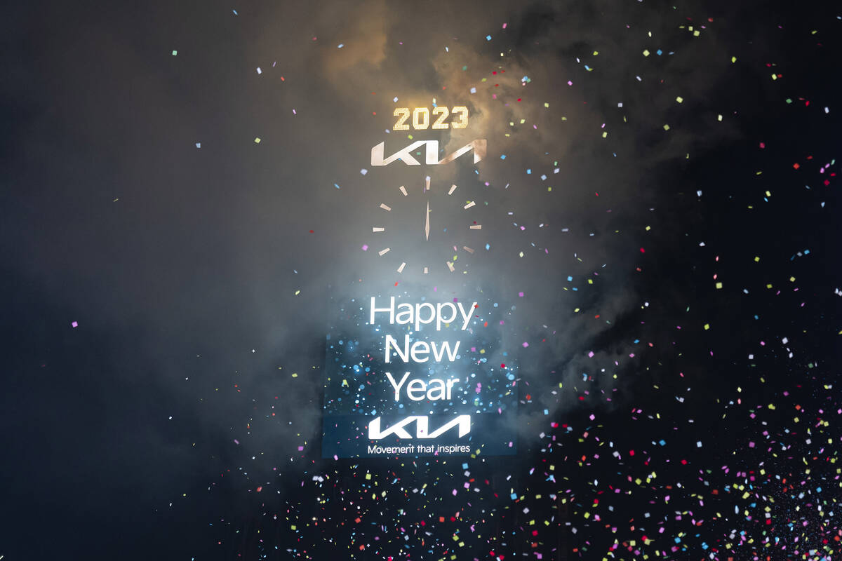 Fireworks are set off at midnight during the Times Square New Year's Eve celebration, Sunday, J ...