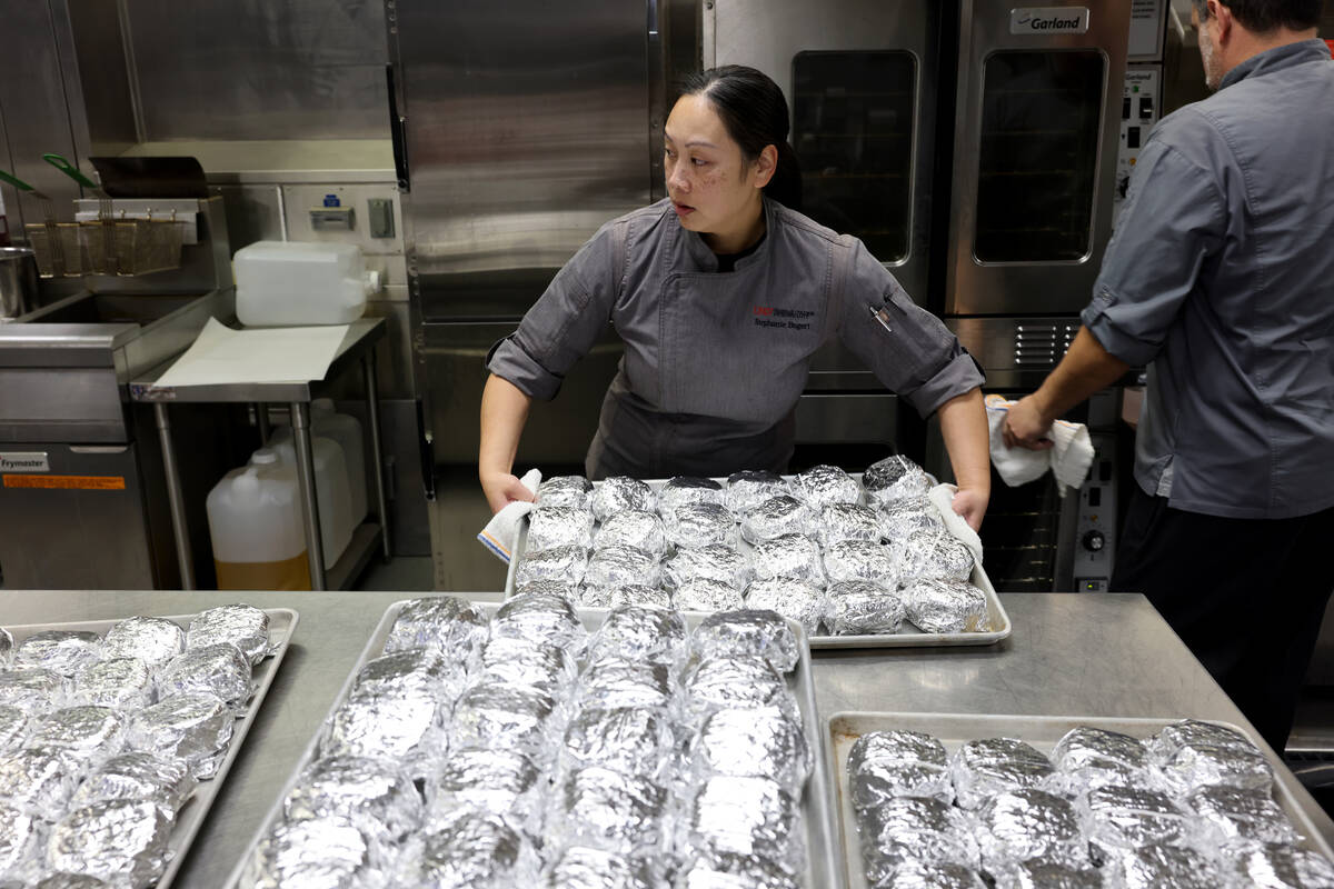 Stephanie Bogert, assistant executive chef at UNLV’s Harrah College of Hospitality, and UNLV ...
