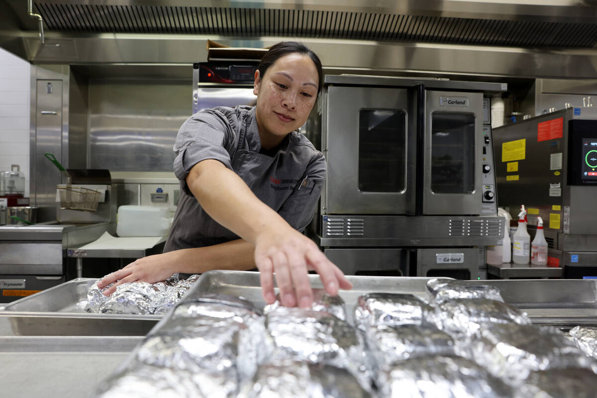 Stephanie Bogert, assistant executive chef at UNLV’s Harrah College of Hospitality, and UNLV ...