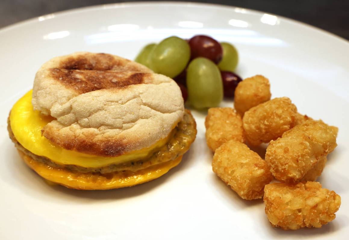 Breakfast prepared by UNLV students at Harrah College of Hospitality for about 650 elementary s ...