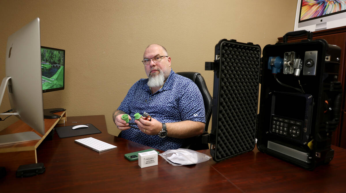 William Reny, co-founder of SEE ID, Inc., at his Las Vegas Office Thursday, Dec. 15, 2022. The ...