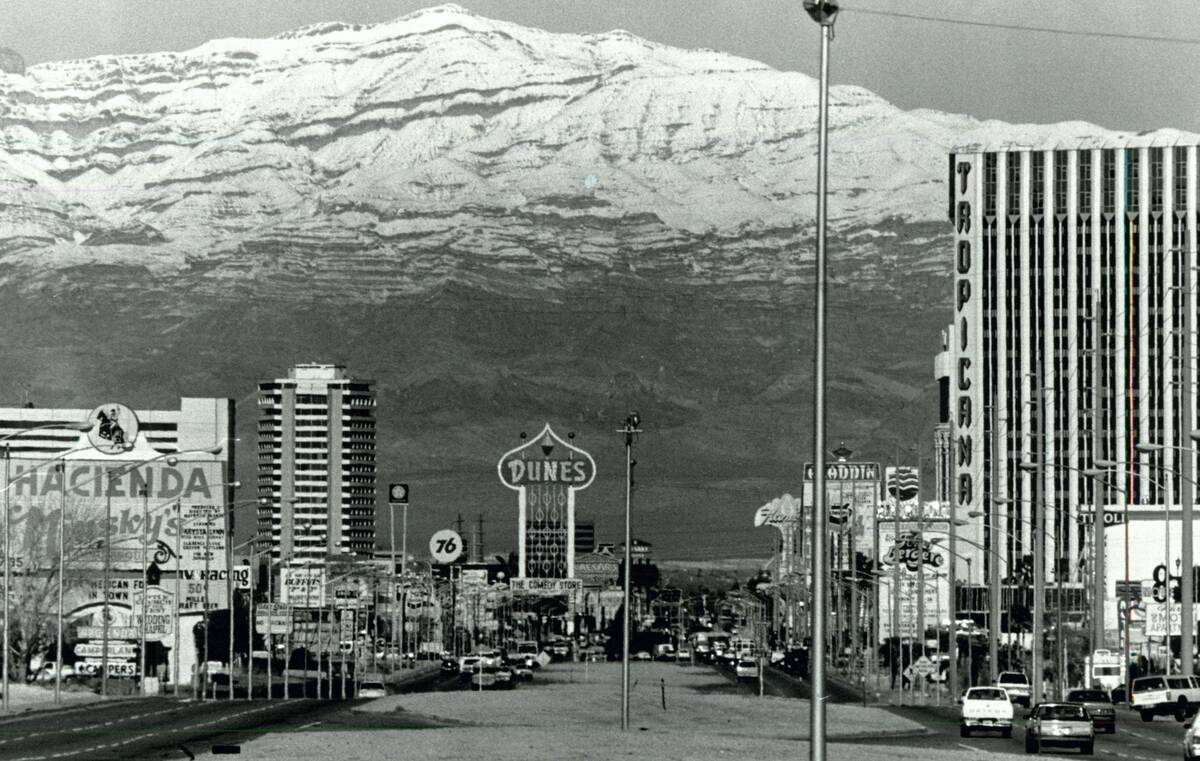 The Las Vegas Strip in the 1980s. (Las Vegas Review-Journal file)