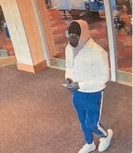 Police say the man in this photo is suspected of being involved in an armed robbery involving t ...