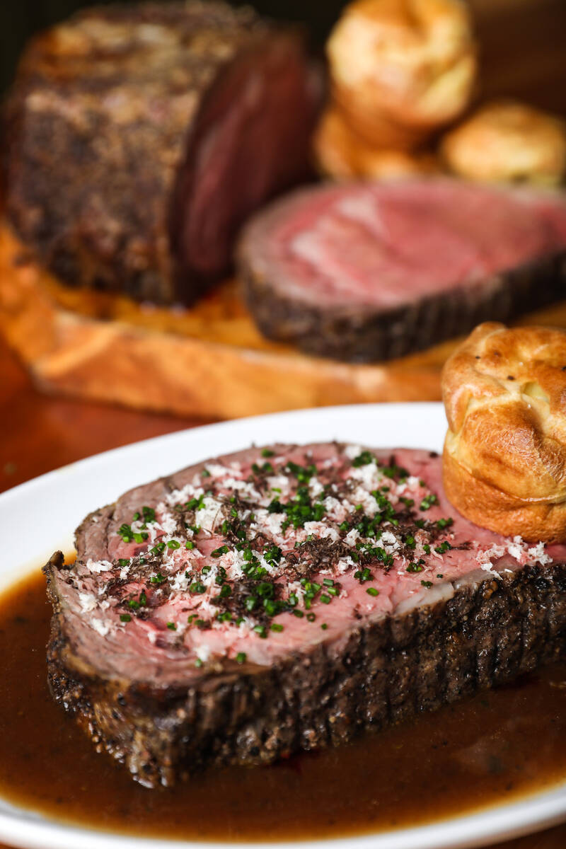 The duck fat prime rib at Michael Mina’s StripSteak at Mandalay Bay in Las Vegas, Wednes ...