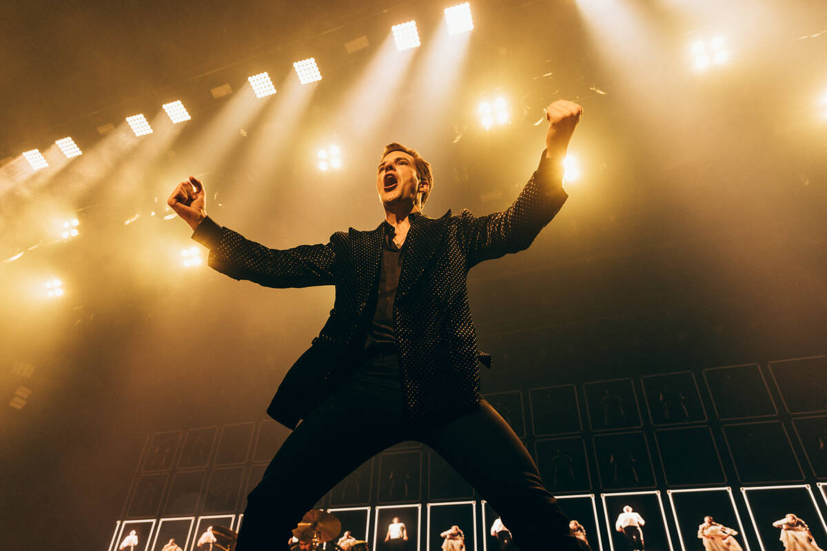 Killers front man Brandon Flowers performs at the Chelsea at the Cosmopolitan on Saturday, Dec. ...
