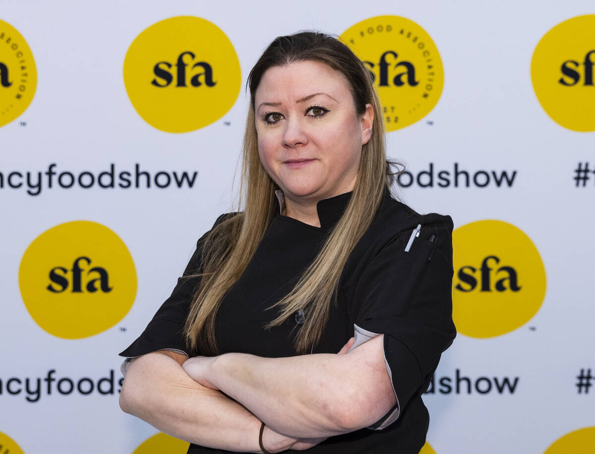 Nicole Brisson, executive chef of Brezza, poses for a photo during Fancy Food Show at the Las V ...
