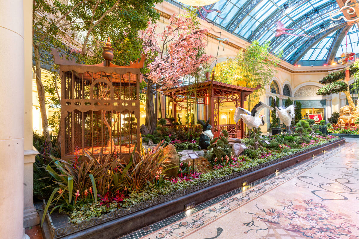 The Garden Table in the Bellagio Conservatory, now themed for Chinese New Year, on the Las Vega ...