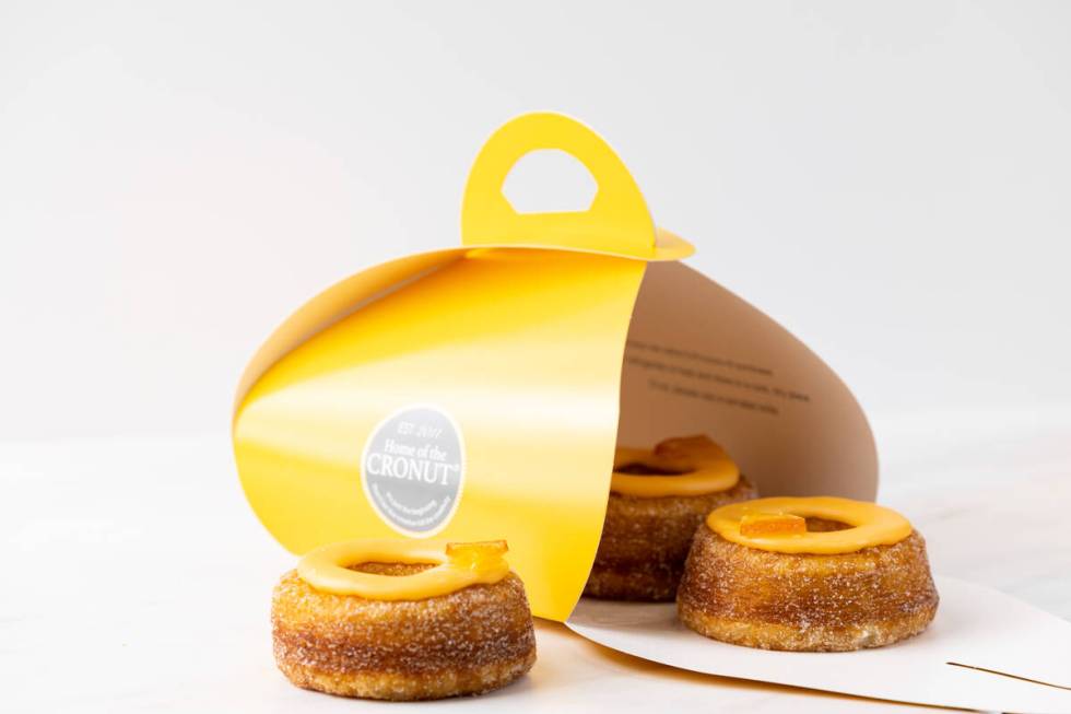 The mandarin, kumquat and vanilla Cronut being served in January 2023 at Dominique Ansel Las Ve ...