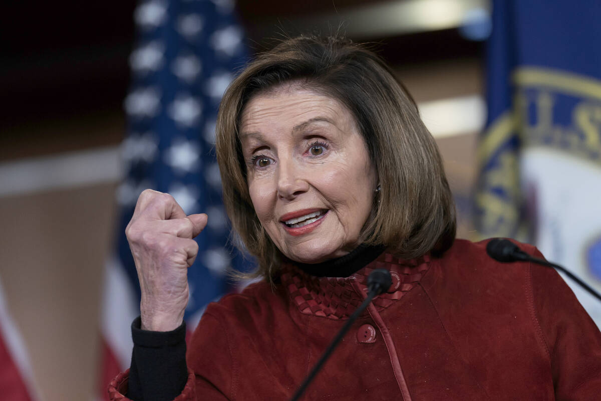 FILE - Speaker of the House Nancy Pelosi, D-Calif., holds a news conference at the Capitol in W ...