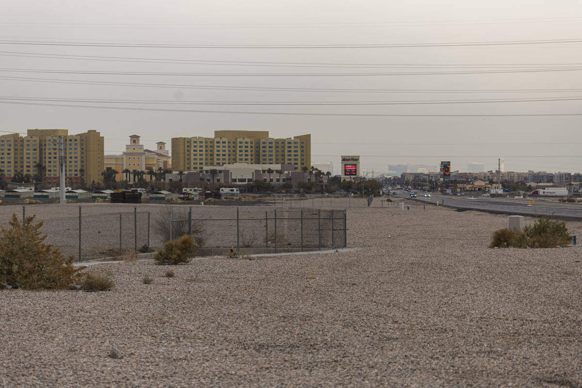 Land recently sold by Station Casinos is pictured off of Las Vegas Boulevard and Cactus Avenue ...
