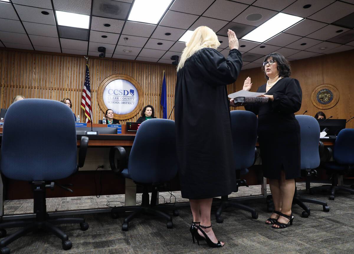 2 newcomers, 1 incumbent sworn in to CCSD school board positions ...