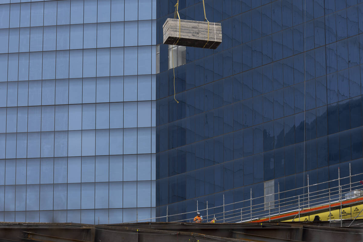 Construction of the Fontainebleau Las Vegas on the Strip in Las Vegas is seen on Wednesday, Jan ...