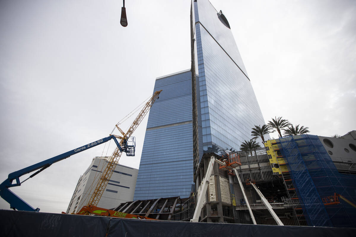 Construction of the Fontainebleau Las Vegas on the Strip in Las Vegas is seen on Wednesday, Jan ...