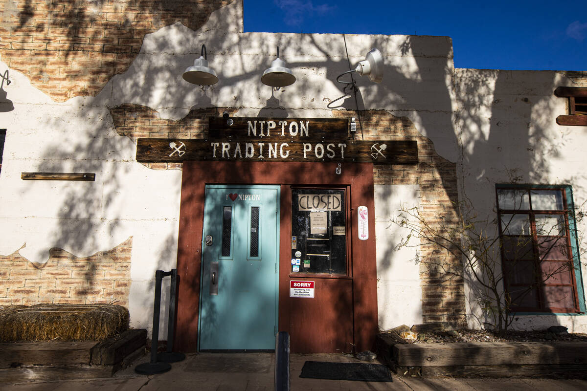 The former Nipton Trading Post is pictured in Nipton, Calif., a small desert town purchased by ...