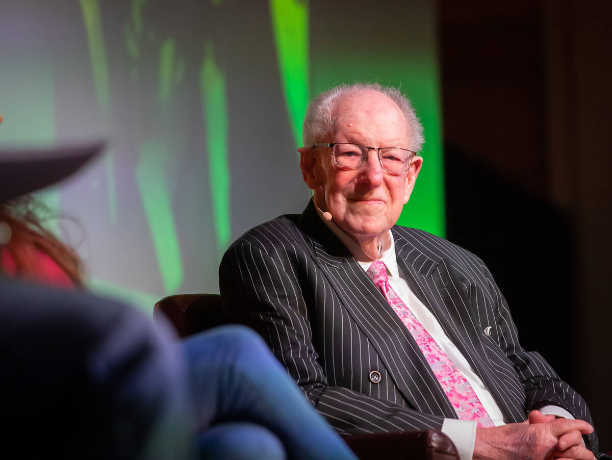 Oscar Goodman during a panel to discuss the 40th anniversary of the Jimmy Chagra murder trial o ...