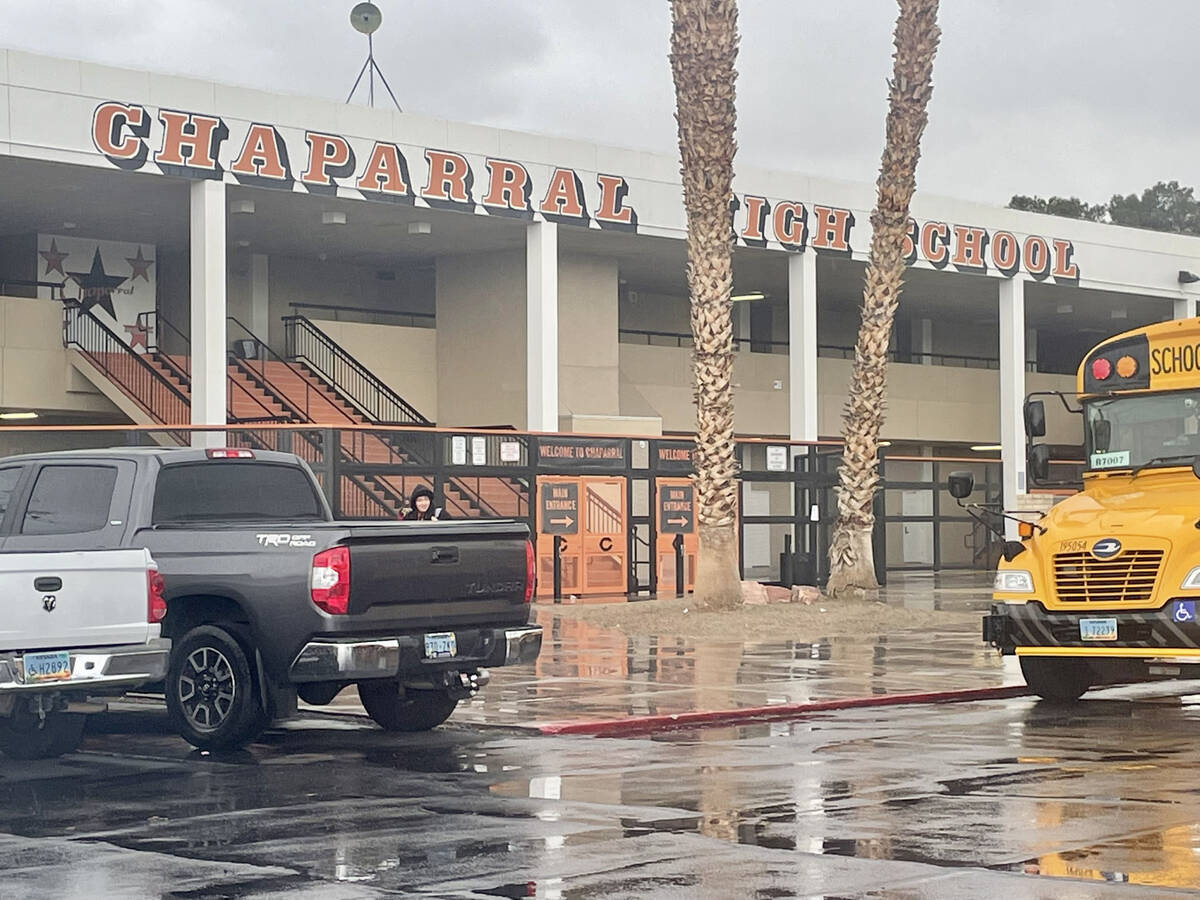 Chaparral High School on Thursday, Jan. 5, 2023, (Julie Wootton-Greener/Las Vegas Review-Journal)