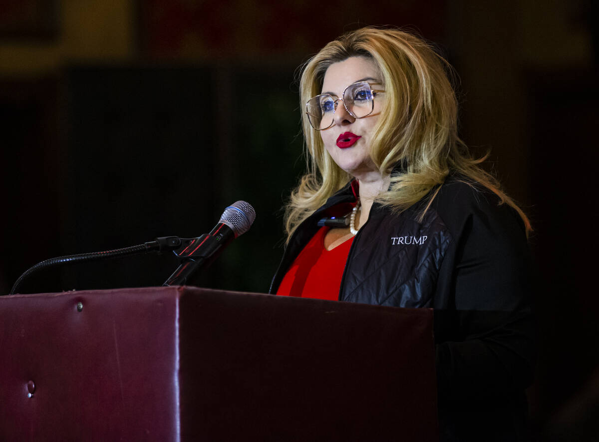 Las Vegas Councilwoman Michele Fiore announces her gubernatorial campaign in Las Vegas on Tuesd ...
