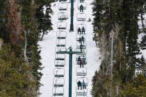 FILE - With fresh snow, ski conditions should be good this weekend at Lee Canyon Ski and Snowbo ...