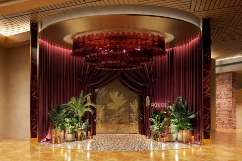 A rendering of the entrance to Rouge Room, a cocktail and live entertainment lounge, set to deb ...
