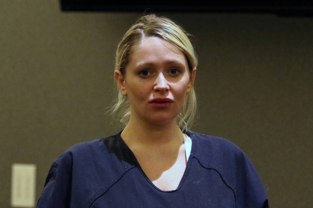 Kelsey Nichole Turner, a former model, appears in court at the Regional Justice Center on April ...