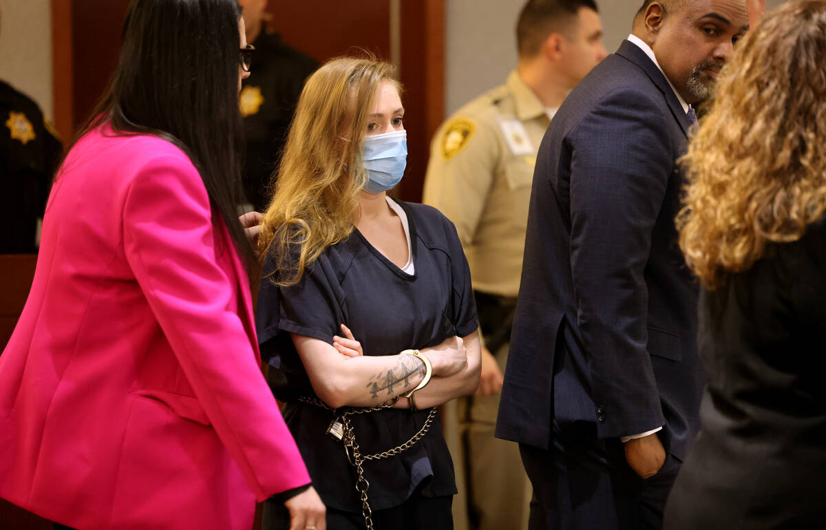 Kelsey Turner appears in court for sentencing at the Regional Justice Center in Las Vegas Tuesd ...