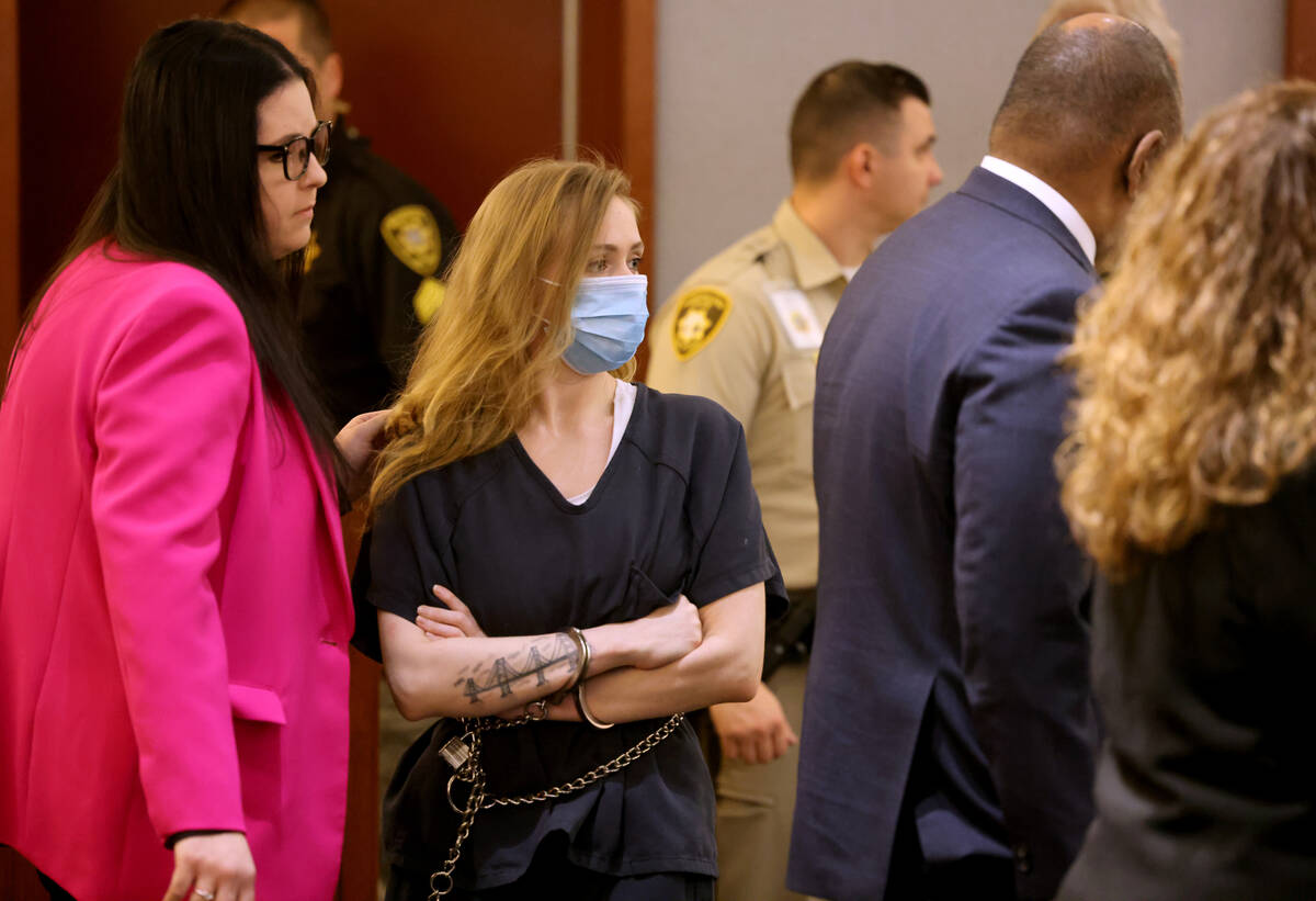 Kelsey Turner appears in court for sentencing at the Regional Justice Center in Las Vegas Tuesd ...