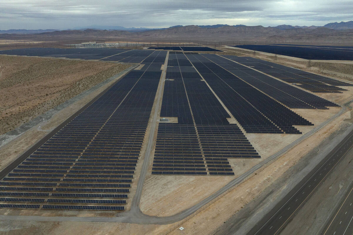 The Mega Solar Array property owned by a Invenergy is seen, on Monday, Jan. 9, 2023. A man is f ...