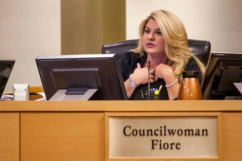 Councilwoman Michelle Fiore speaks about the Badlands golf course development at a City Council ...